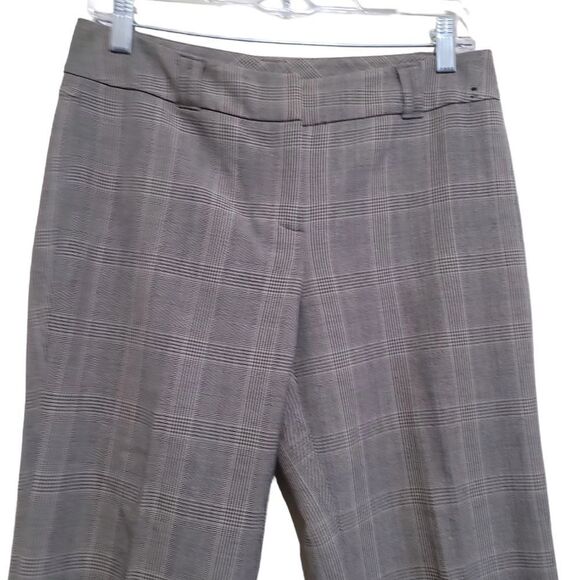 New York and Company Brown Plaid Women's Pants Sz 6 - Picture 2 of 6